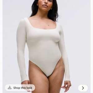 Lululemon Athletica White Long Sleeve Bodysuit